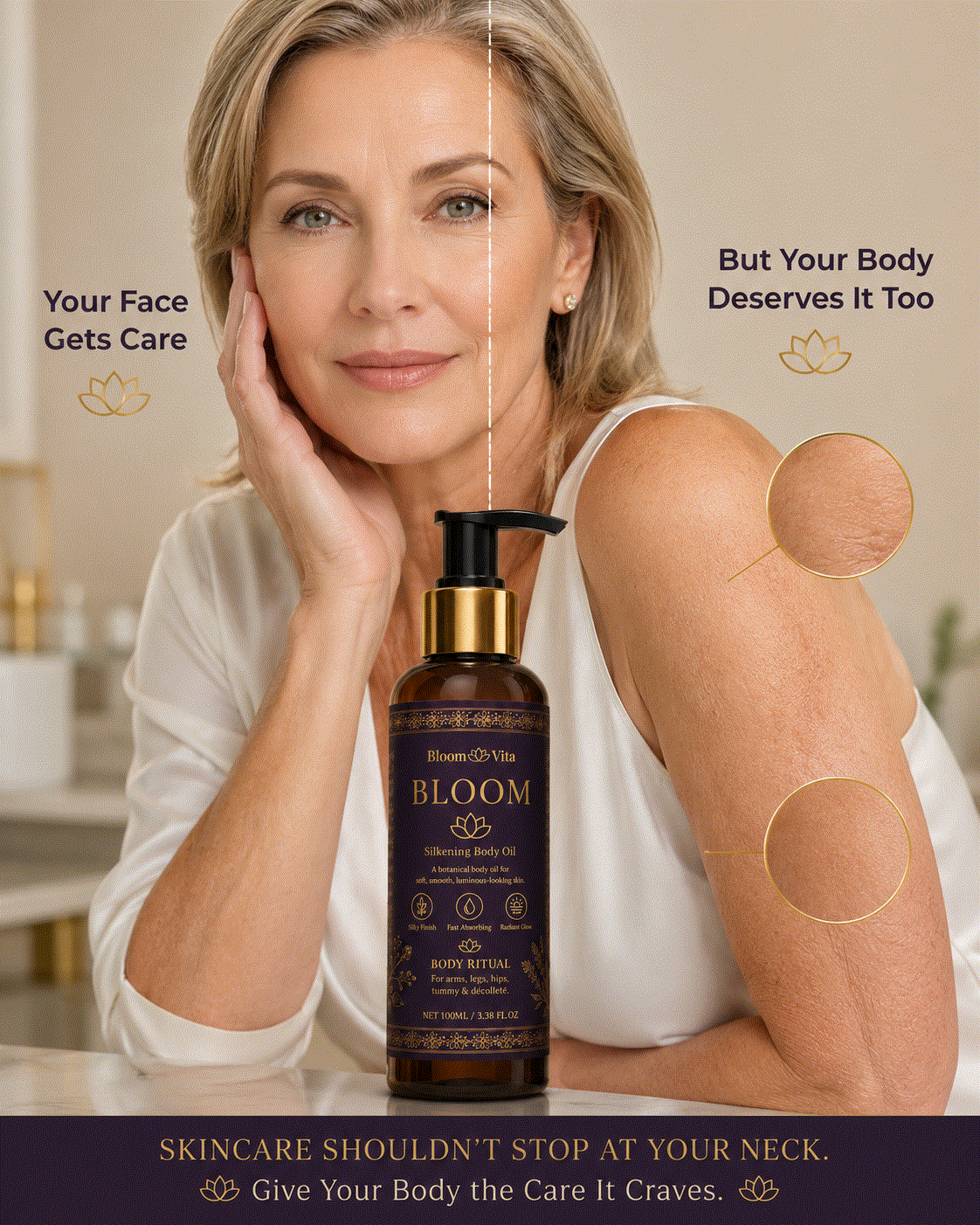 Face vs body skin care comparison